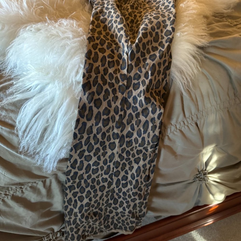 YMI Leopard Jeans with Raw Hem